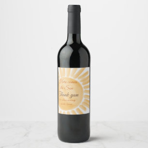 Étiquette Pour Bouteilles De Vin Venez au Baby shower Son Sunshine