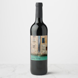 Étiquette Pour Bouteilles De Vin Venice Italie Italien Étiquette de nourriture et d