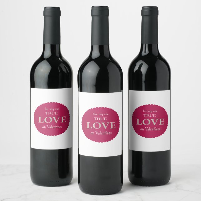 Étiquette Pour Bouteilles De Vin Véritable bouteille de vin Love (Bouteilles)