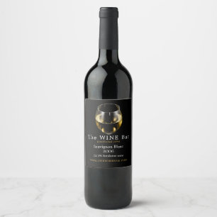 Étiquette Pour Bouteilles De Vin Verre à vin blanc, Bar à vin/Cave à vin