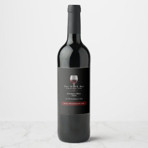 Étiquette Pour Bouteilles De Vin Verre de vin, Bar à vin/Cave vinicole