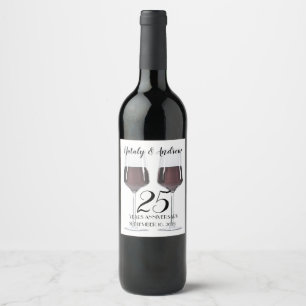 Étiquette Pour Bouteilles De Vin Verres de vin rouge