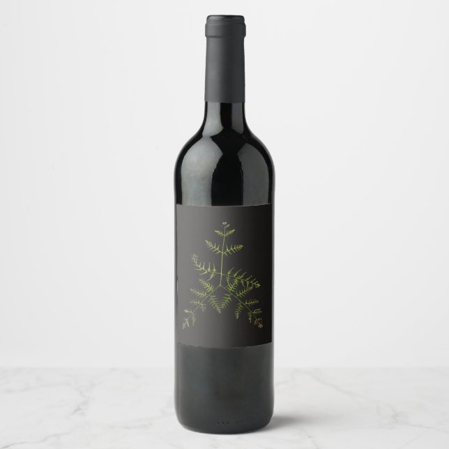 Étiquette Pour Bouteilles De Vin vert printemps (Devant)