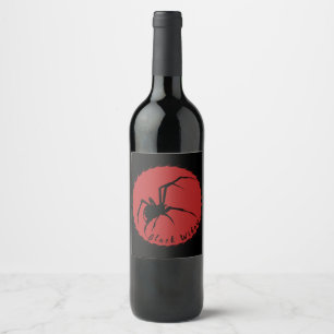 Étiquette Pour Bouteilles De Vin Veuve noire