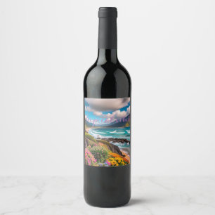 Étiquette Pour Bouteilles De Vin Vibes tropicales