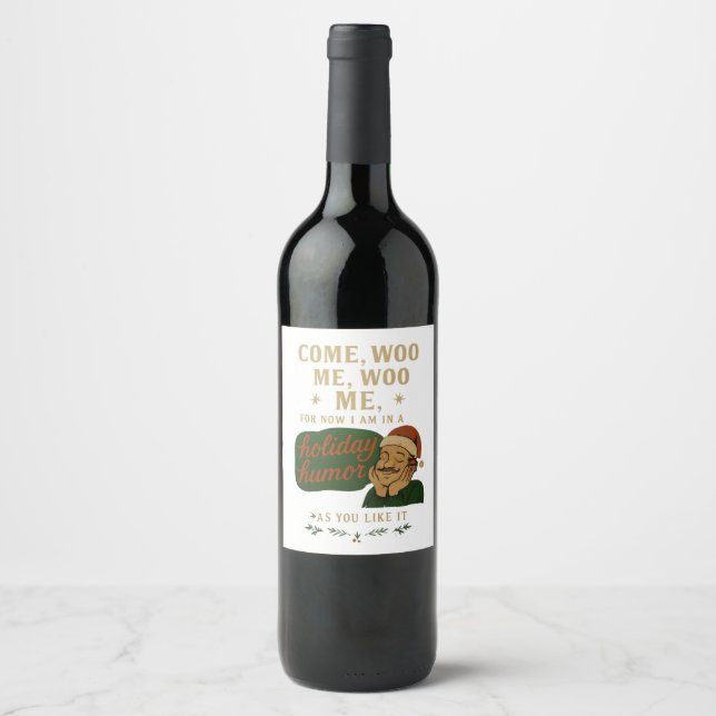 Étiquette Pour Bouteilles De Vin Viens, fais-moi la cour (Devant)