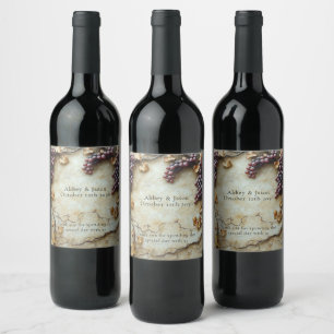 Étiquette Pour Bouteilles De Vin Vignoble Winery Aquarelle