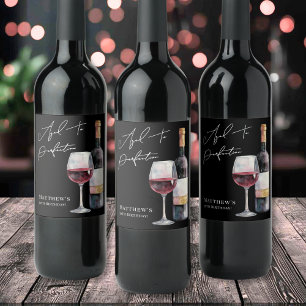 Étiquette Pour Bouteilles De Vin Vin d'anniversaire vieilli à la perfection