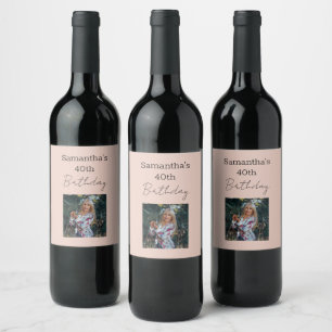 Étiquette Pour Bouteilles De Vin Vin de la perfection 40e anniversaire