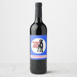 Étiquette Pour Bouteilles De Vin Vin gagnant du Grand Danois drôle