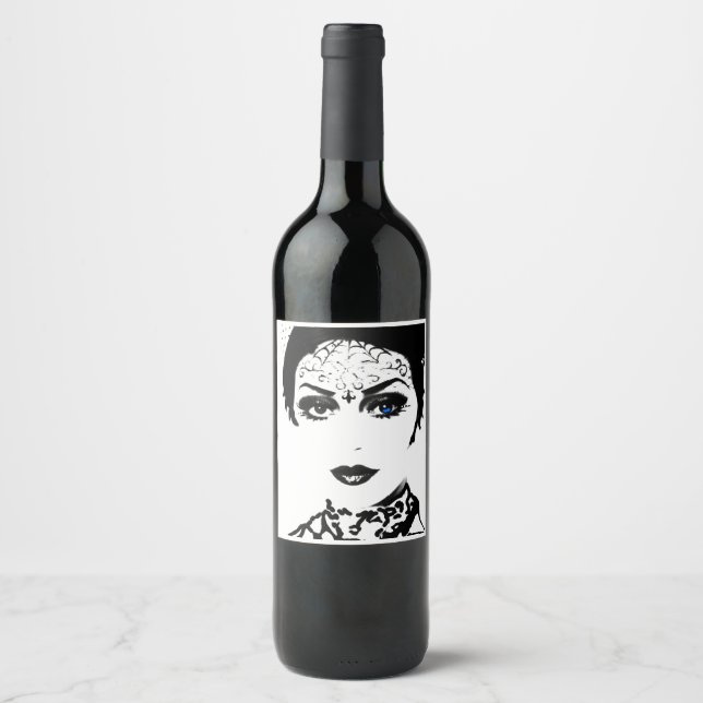 Étiquette Pour Bouteilles De Vin Vin Gothique Lady (Devant)