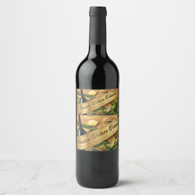 Étiquette Pour Bouteilles De Vin Vin mousseux rose gold Shower de mariage Mini mous (Devant)