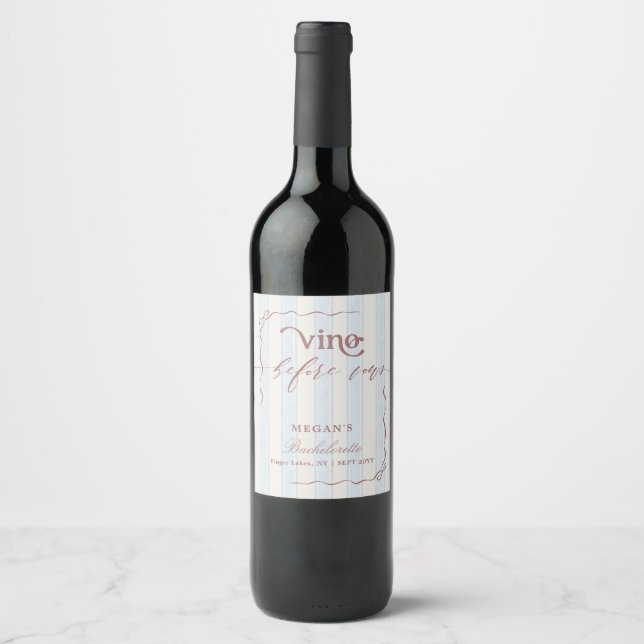 Étiquette Pour Bouteilles De Vin Vino avant le serment de mariage scénario enterrem (Devant)