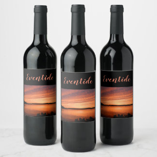 Étiquette Pour Bouteilles De Vin Vino vinii Eventide Sunset Ocean sundown
