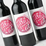 Étiquette Pour Bouteilles De Vin Vins un peu rire beaucoup<br><div class="desc">Étiquettes de bouteilles de vin avec le texte "Wine a Little Laugh A Lot" sur une tache de vin rouge. Amusant à créer pour une fête ou en cadeau pour la famille,  les amis ou toute occasion spéciale.</div>