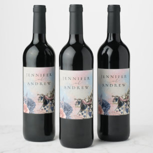 Étiquette Pour Bouteilles De Vin Vintage Alice au pays des merveilles Lapin blanc