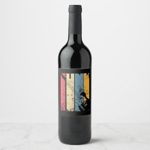 Étiquette Pour Bouteilles De Vin Vintage Electric Guitar Funk Musique amant cadeaux