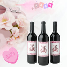 Vintage Elégant Toile Rose Teddy Bear Célébration