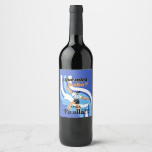 Étiquette Pour Bouteilles De Vin Vintage Funny Messi Argentina Que Mira Bobo