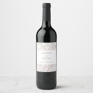 Étiquette Pour Bouteilles De Vin Vintage Golden Lilies William Morris Mariage