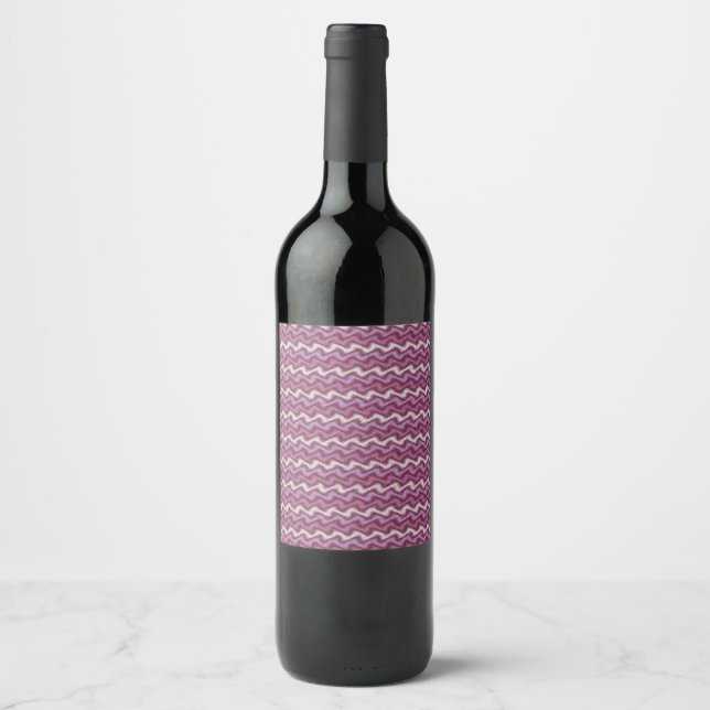 Étiquette Pour Bouteilles De Vin Violet rippé (Devant)