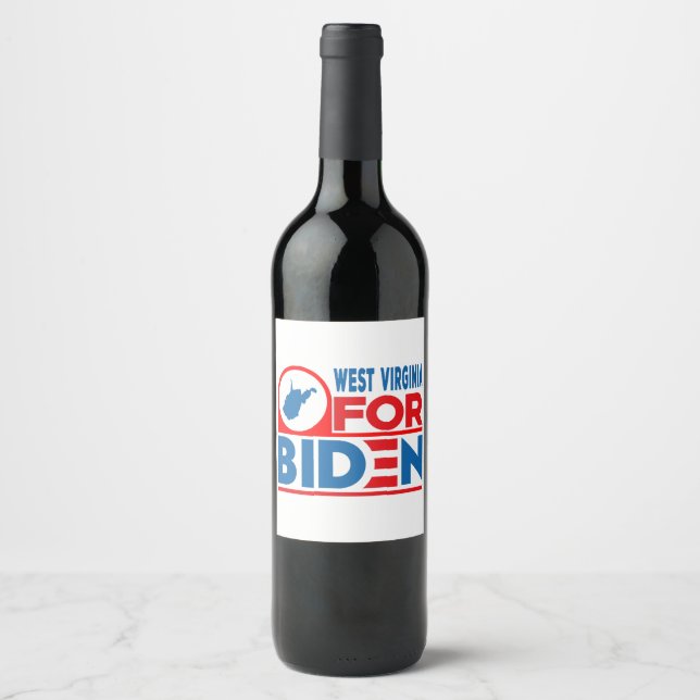 Étiquette Pour Bouteilles De Vin VIRGINIE OCCIDENTALE À Biden (Devant)