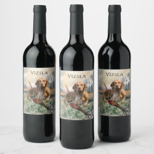 Étiquette Pour Bouteilles De Vin Vizsla, Art