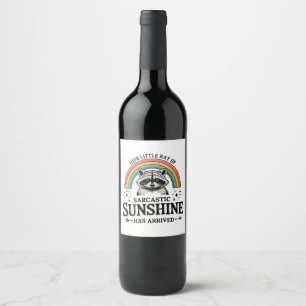 Étiquette Pour Bouteilles De Vin Votre petit rayon de soleil sarcastique Sarcasique