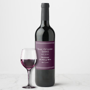 Étiquette Pour Bouteilles De Vin  Votre vin de mûre fait maison en marque privée 