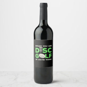 Étiquette Pour Bouteilles De Vin Vous Aimez Disk Golf