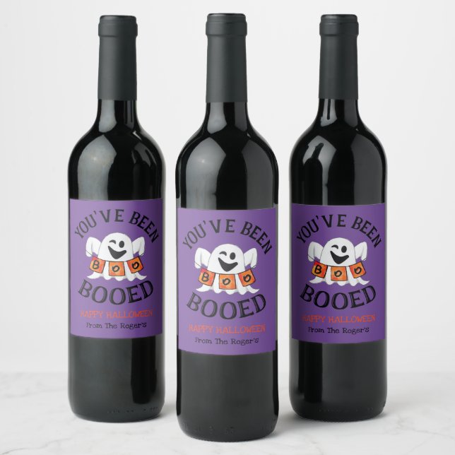 Étiquette Pour Bouteilles De Vin Vous Avez Été Réservé Cute Halloween Ghost Vine Ét (Bouteilles)