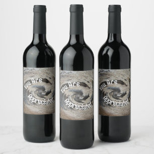 Étiquette Pour Bouteilles De Vin Vous êtes apprécié Mosaïque Brun Rustique Employé