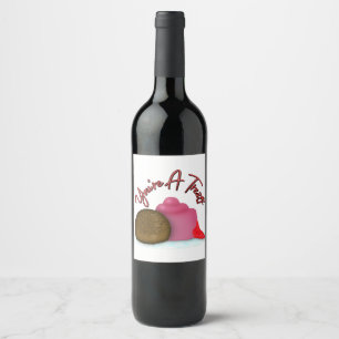 Étiquette Pour Bouteilles De Vin Vous êtes un gâteau Fraise Rempli Saint-Valentin