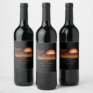Étiquette Pour Bouteilles De Vin Voyage de week-end sur le thème de la pêche pour e