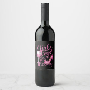 Étiquette Pour Bouteilles De Vin Voyage entre filles moins cher que la thérapie Wee