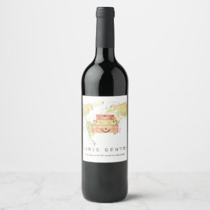 Étiquette Pour Bouteilles De Vin Voyage Retraite Étiquette du vin de la partie