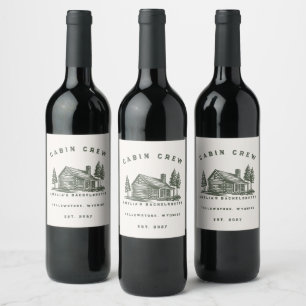 Étiquette Pour Bouteilles De Vin Week-end de camping personnalisé pour enterrement 