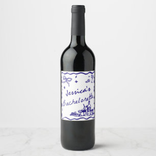 Étiquette Pour Bouteilles De Vin Week-end de célibataire cocktail poker fantaisiste