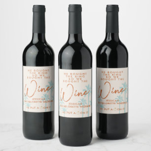 Étiquette Pour Bouteilles De Vin Week-end de célibataire tropical drôle