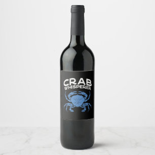 Étiquette Pour Bouteilles De Vin Whisperes de Blue Crab