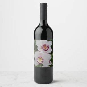 Étiquette Pour Bouteilles De Vin White Orchids Beautiful Tropical Flowers