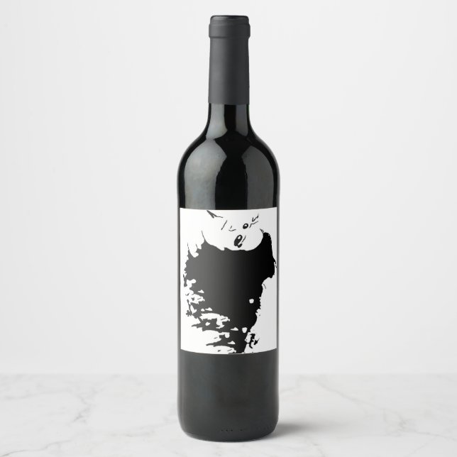 Étiquette Pour Bouteilles De Vin Wicked Mane (Devant)