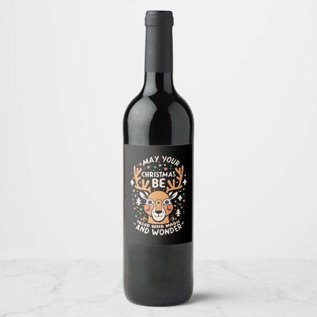 ÉTIQUETTE POUR BOUTEILLES DE VIN X-MAS (Devant)
