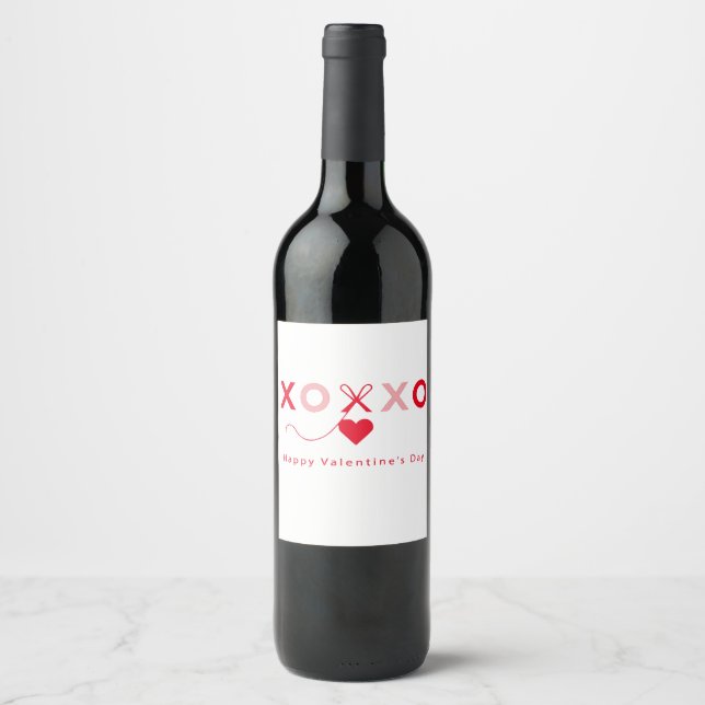 ÉTIQUETTE POUR BOUTEILLES DE VIN XO ❤️ XO (Devant)