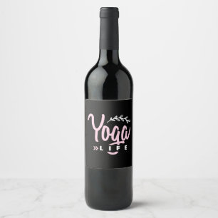 Étiquette Pour Bouteilles De Vin Yoga Lover   Yoga Life