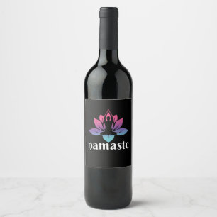 Étiquette Pour Bouteilles De Vin Yoga Lover Yoga Namaste