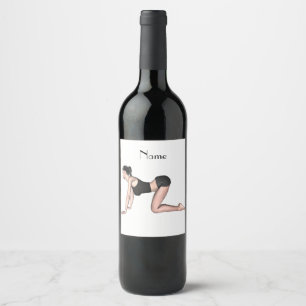 Étiquette Pour Bouteilles De Vin Yoga Poses Thunder_Cove