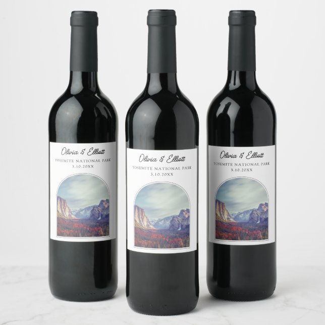 Étiquette Pour Bouteilles De Vin Yosemite Mariage Favoriser Personnalisé (Bouteilles)