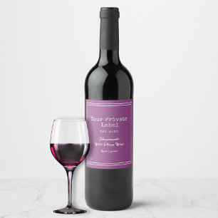 Étiquette Pour Bouteilles De Vin Your Private Label Homemade Wild Plum Wine