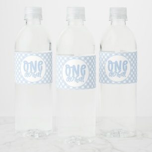Étiquette Pour Bouteilles D'eau 1er anniversaire fête mignonne Pastel Blue Onederf